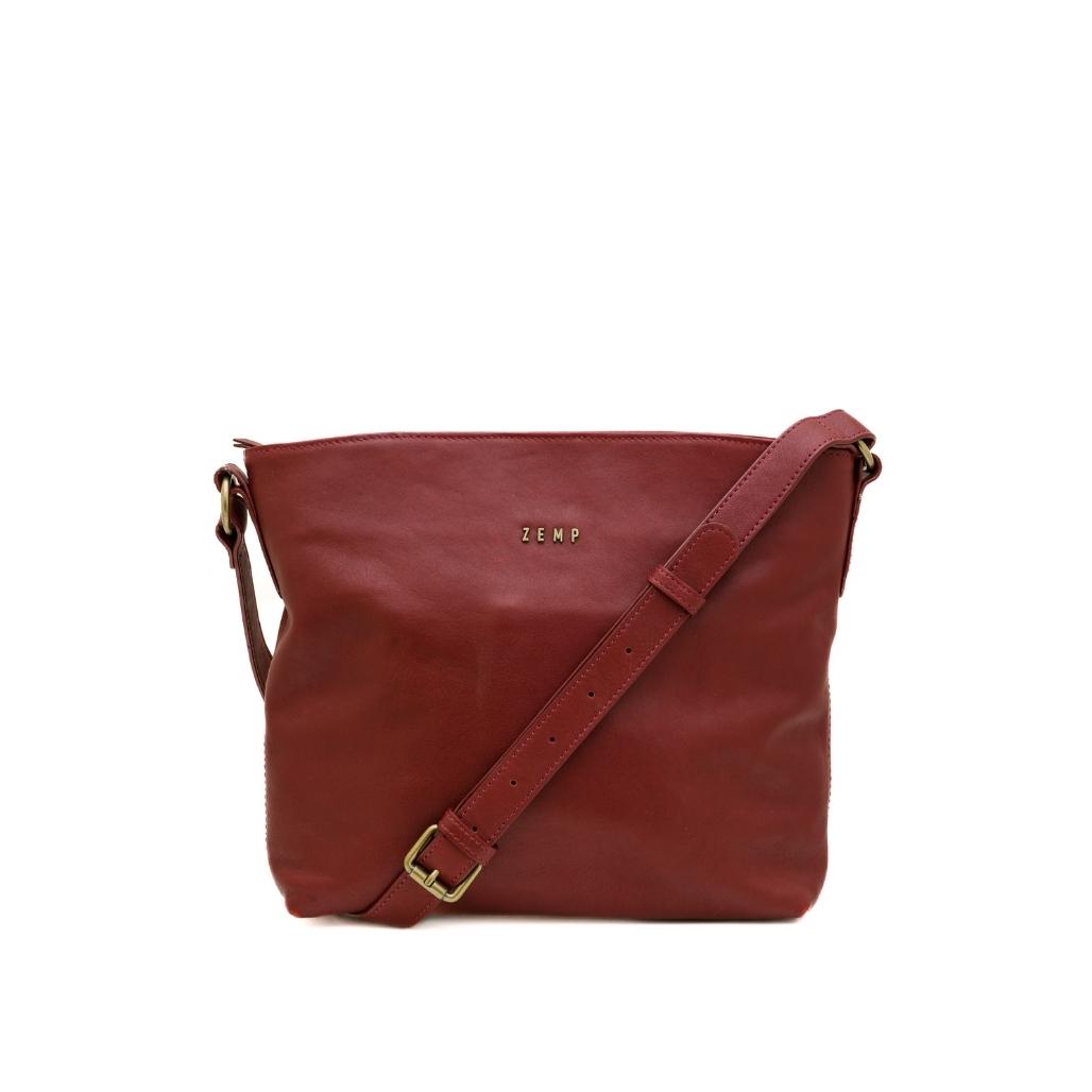 Orlando - crossbody leather bag front red