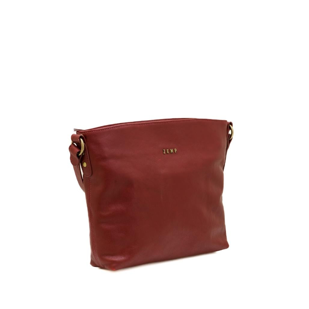 Orlando - crossbody leather bag side red