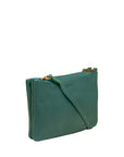 Paddington crossbody leather bag side turquoise