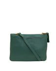 Paddington crossbody leather bag front turquoise