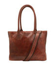 Paisley crossbody handbag leather bag front chestnut