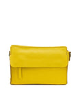 Palau - crossbody leather bag front yellow