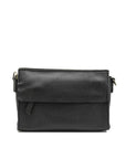 Palau - crossbody leather bag front black