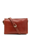 Palau - crossbody leather bag back chestnut