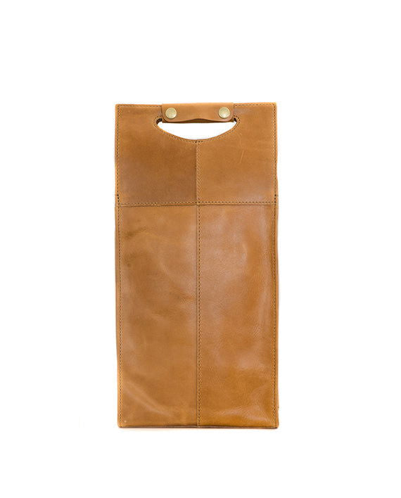 Pinotage 2 - wine carrier leather bag front old wt