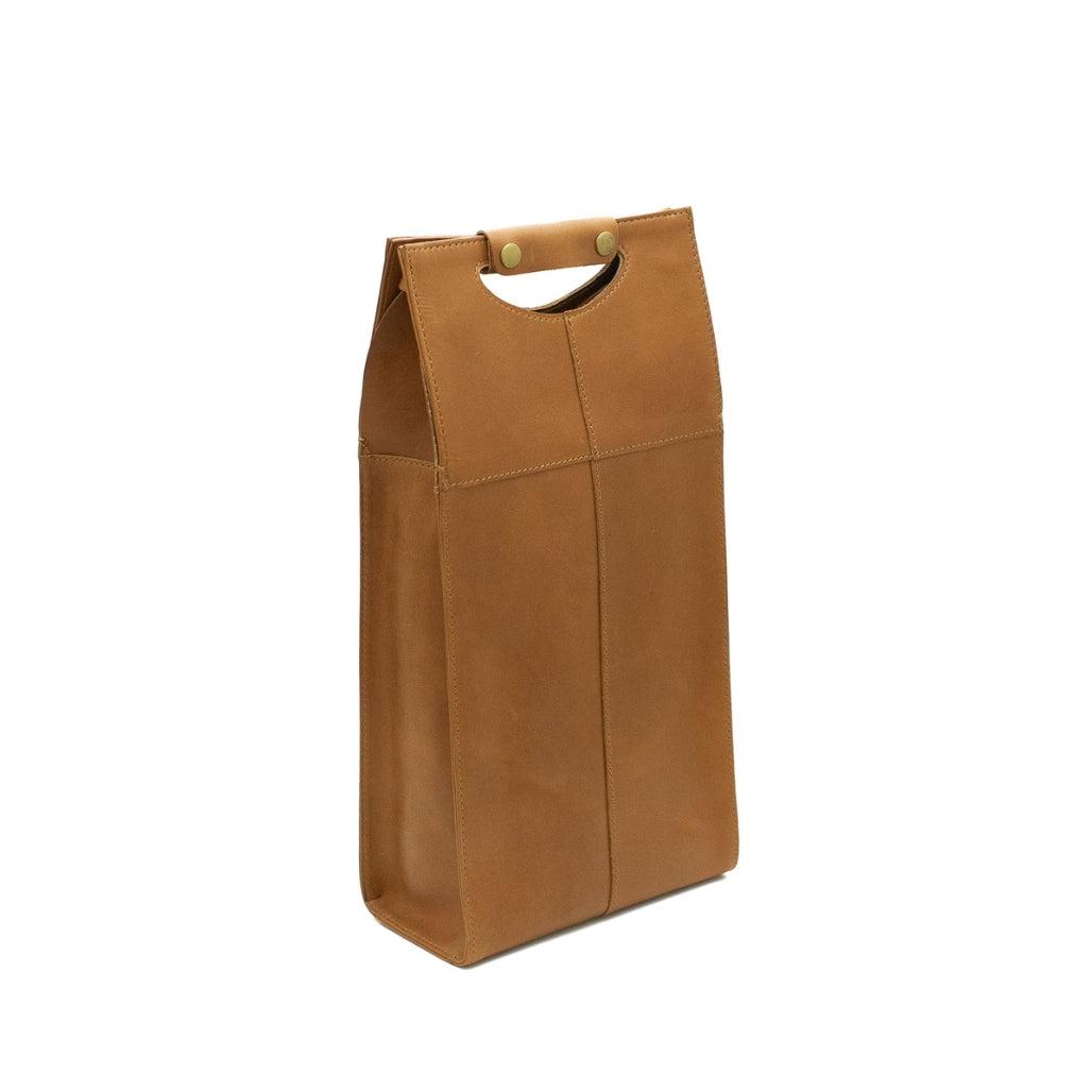 Pinotage 2 - wine carrier leather bag side wt