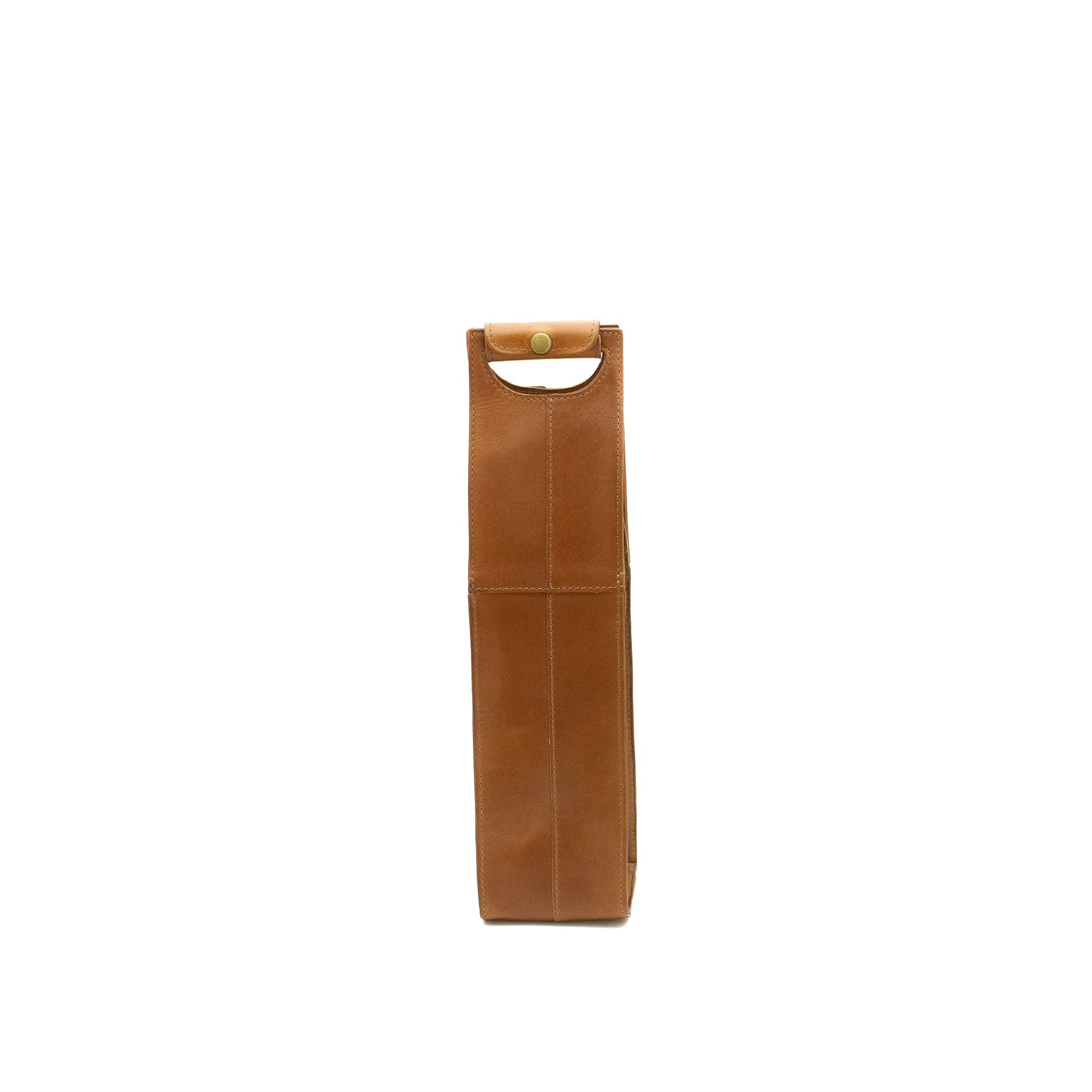 Pinotage 1 wine carrier leather bag front wt