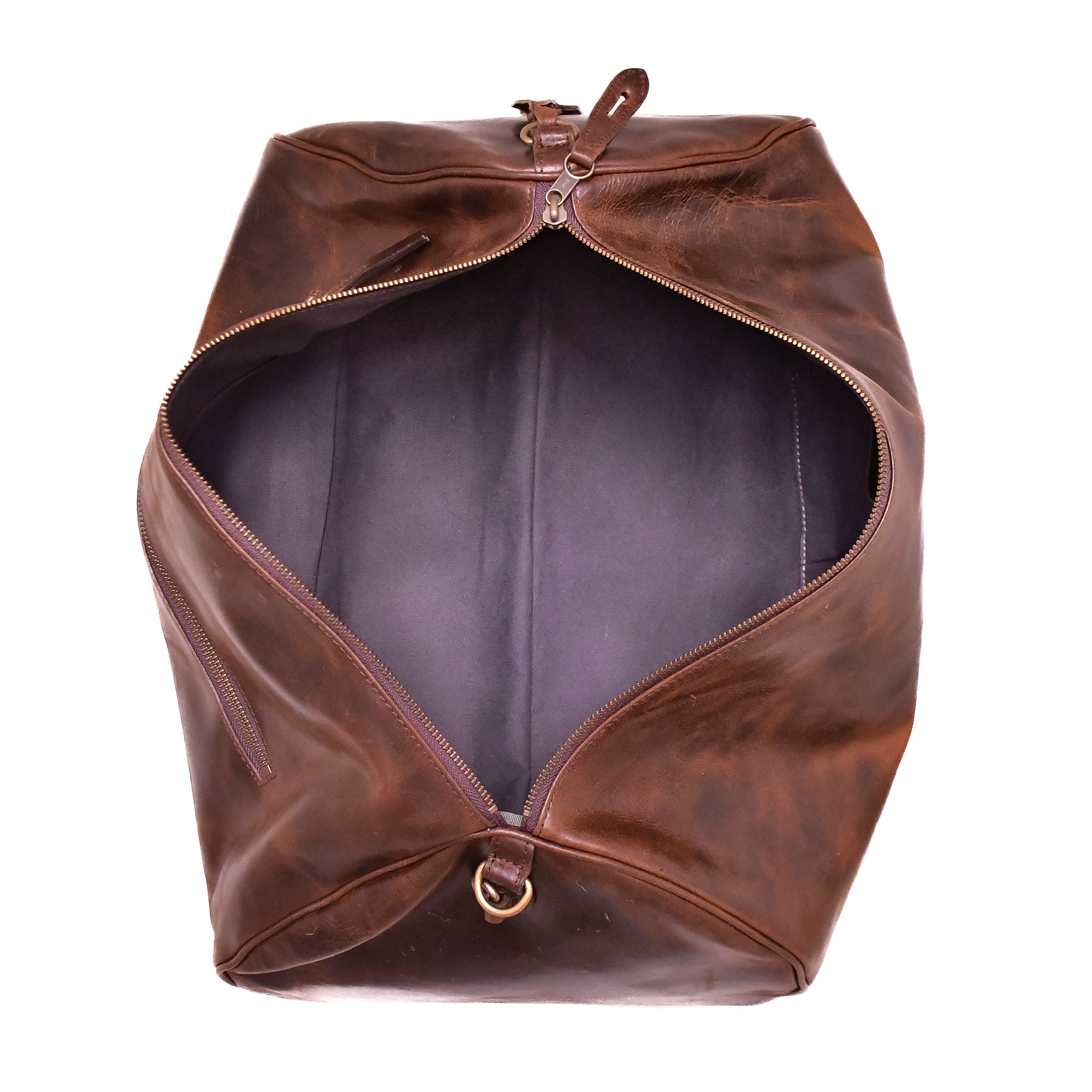 Pleasure travel leather bag inside