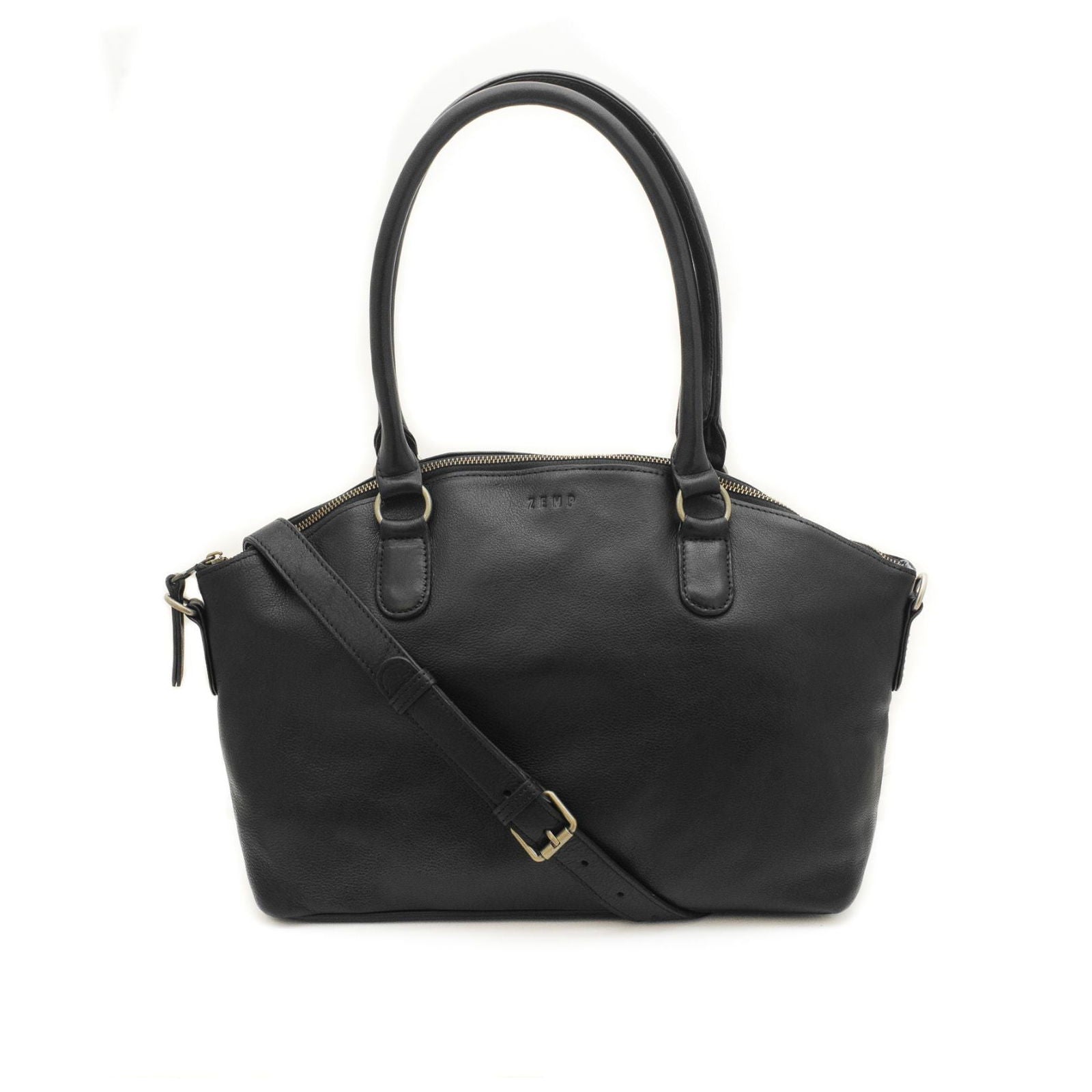 Poppy - leather bag front black