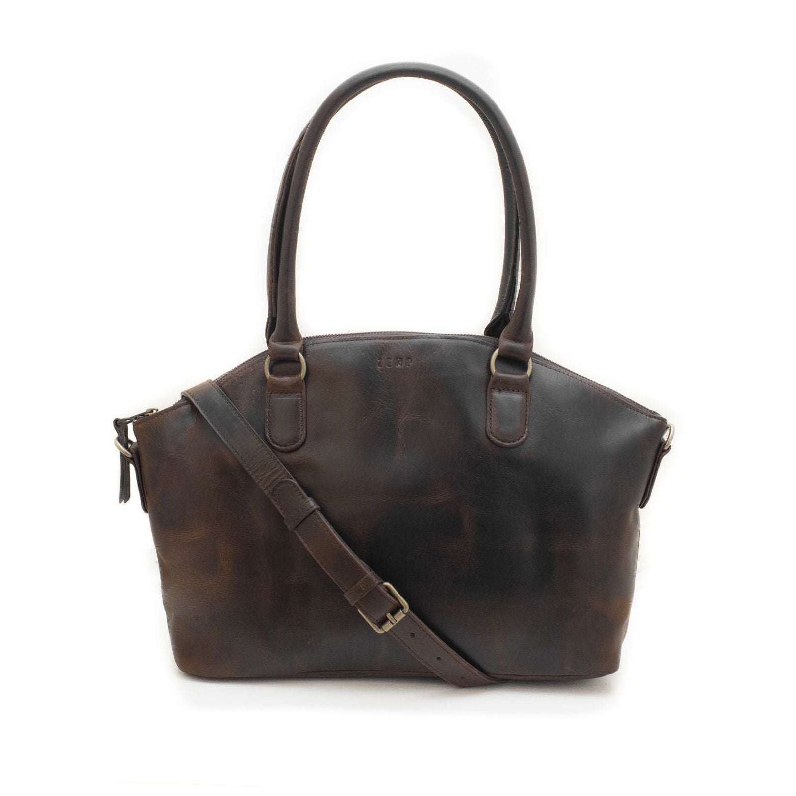 Poppy - leather bag front wb