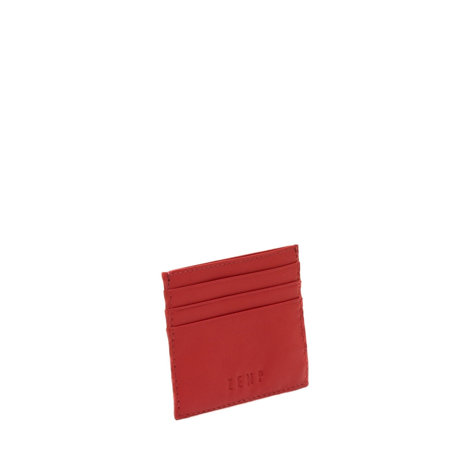 Rio - leather wallet card holder side coral