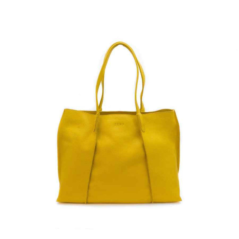 Yellow tote bag on a white background
