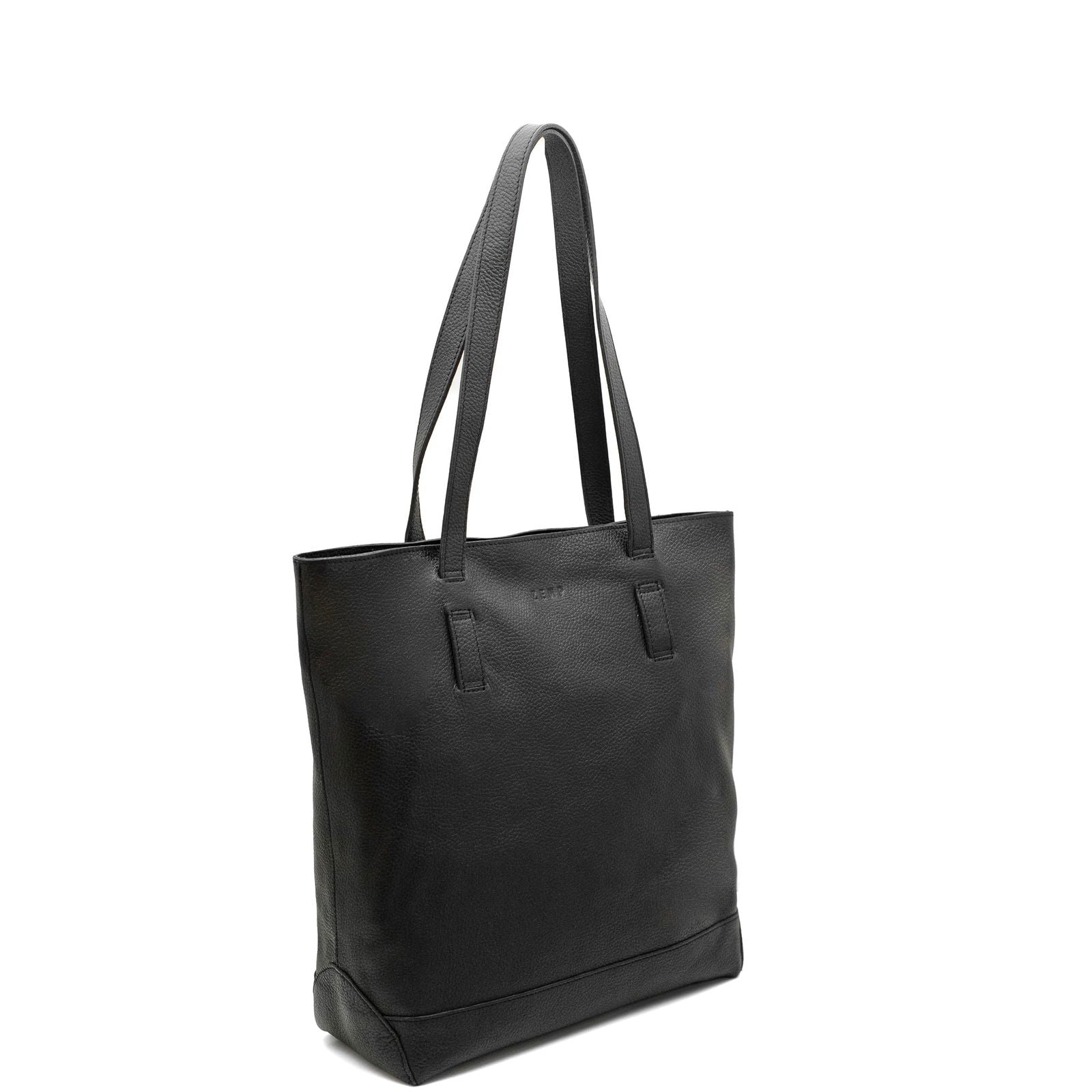 Shopper - tote leather bag side black