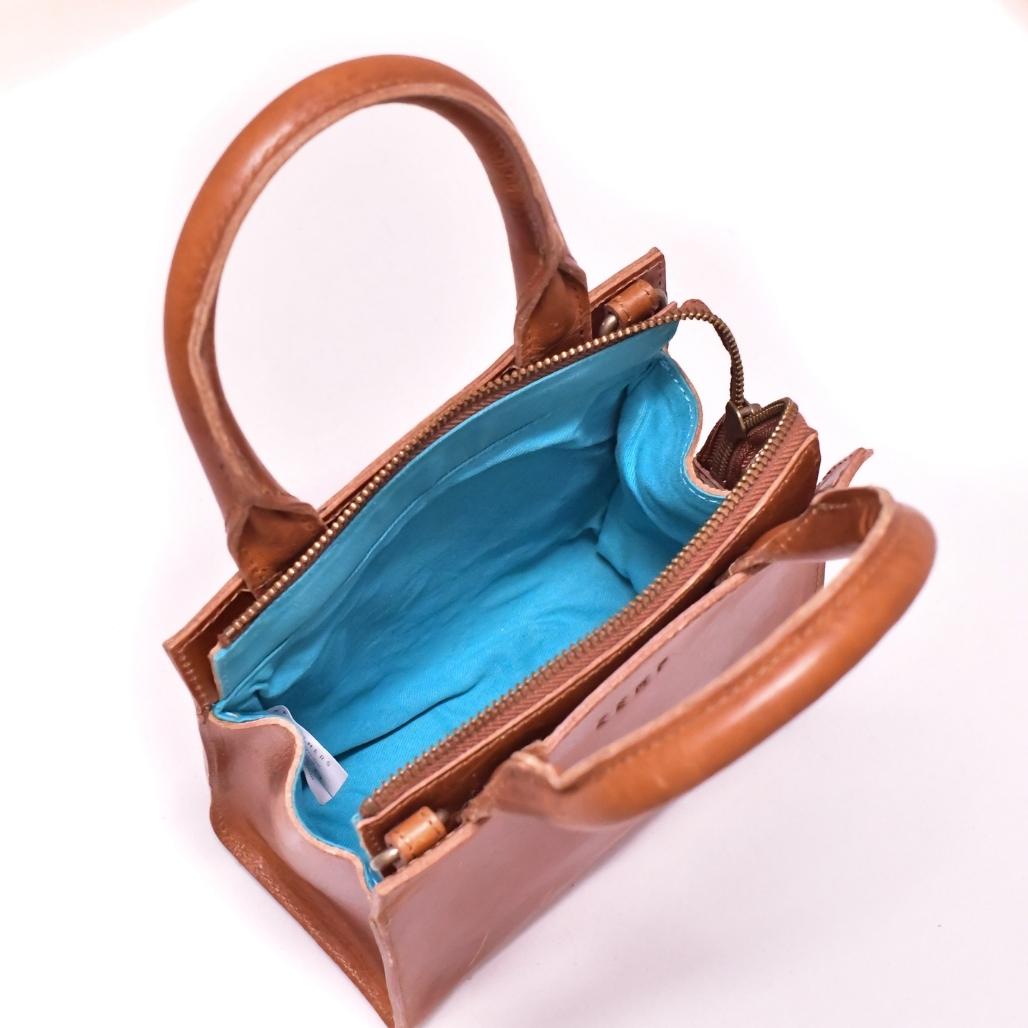 Sutton leather handbag inside