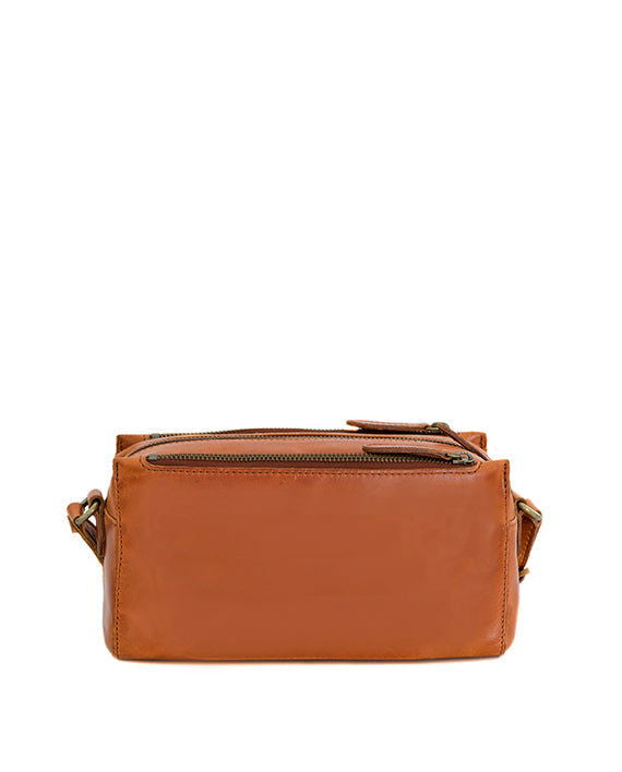 Sydney - crossbody handbag leather bag back chestnut