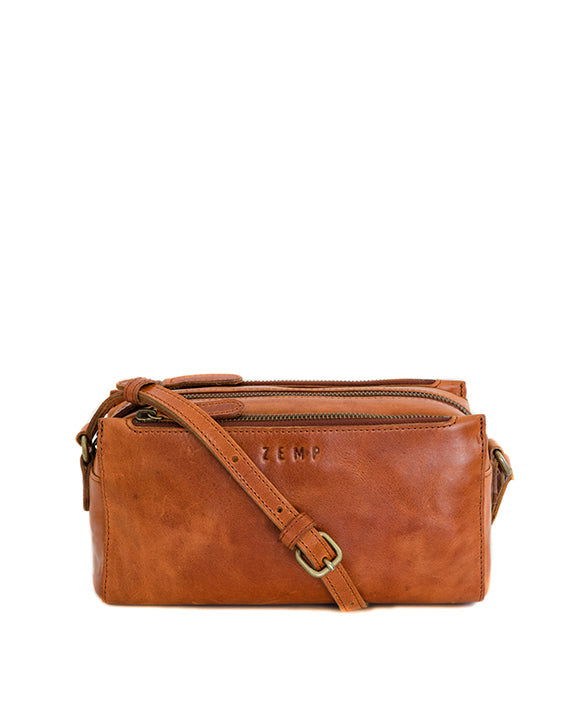 Sydney - Sydney - crossbody handbag leather bag front chestnut
