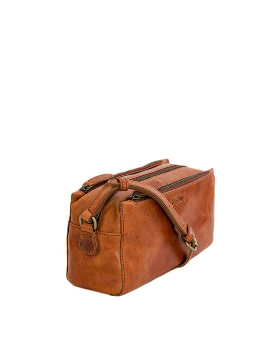 Sydney - crossbody handbag leather bag side chestnut