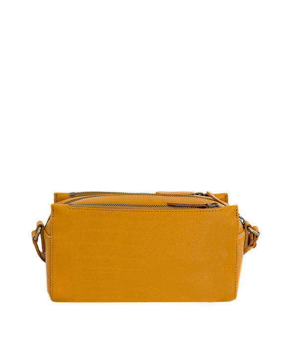 Sydney - crossbody handbag leather bag back yellow