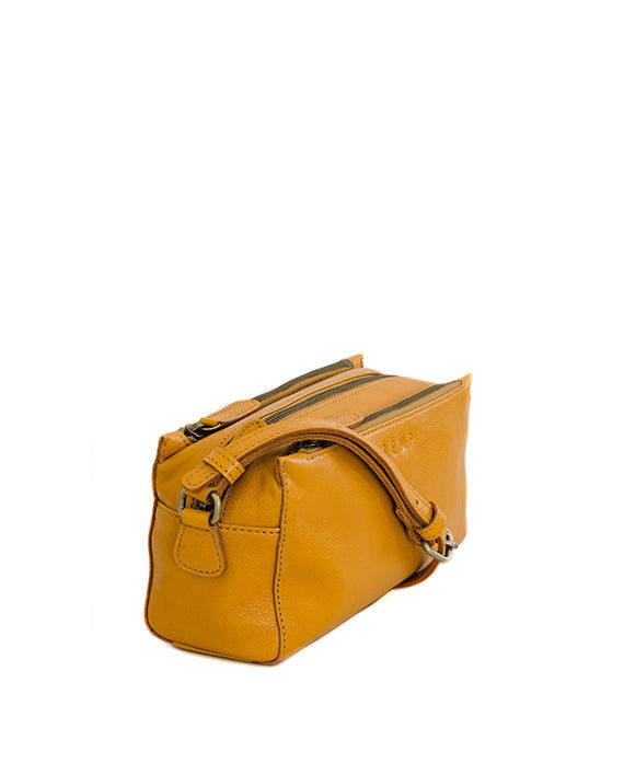 Sydney - crossbody handbag leather bag side yellow
