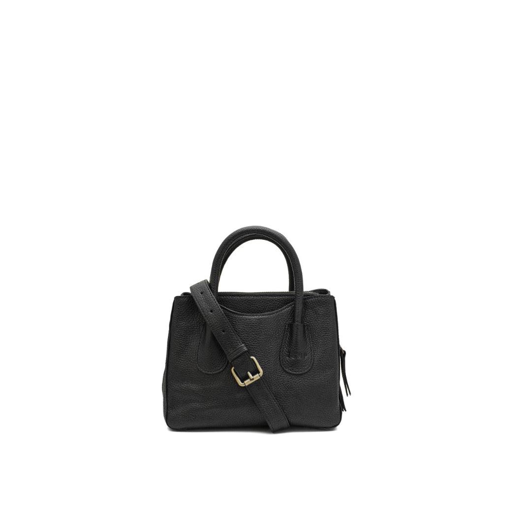 Vivian S - crossbody handbag leather bag front black